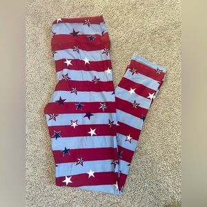 LuLaRoe OS Leggings NWOT 4th of July Independence Day Holiday Stars and Stripes